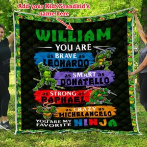 Ninja You Are Brave Quilt  Quilt